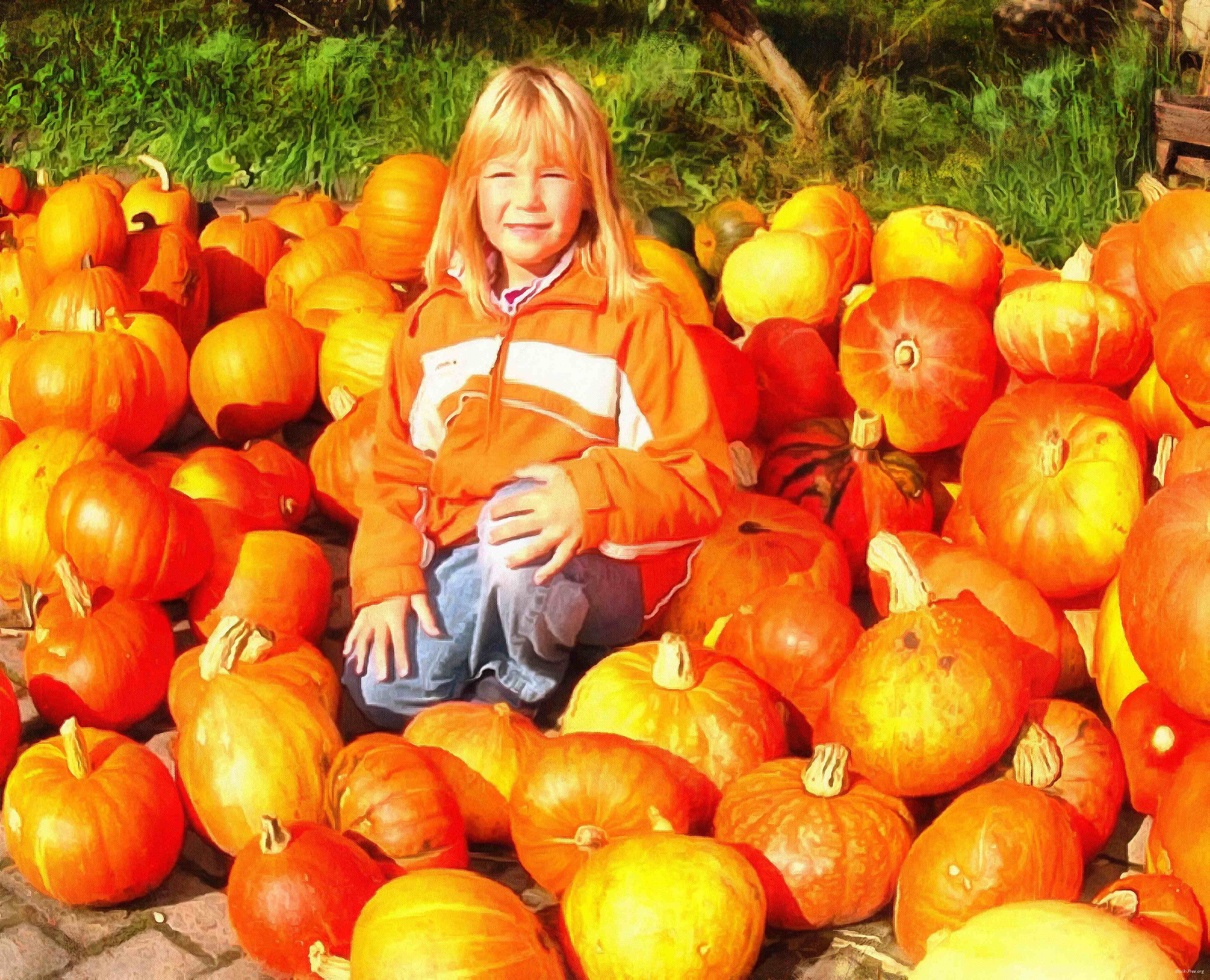 girl, kids, pumpkin, holiday, flame, candle, smile, candle, horror - halloween, holiday, free images, public domain images, free stock images, download images, free pictures<br>