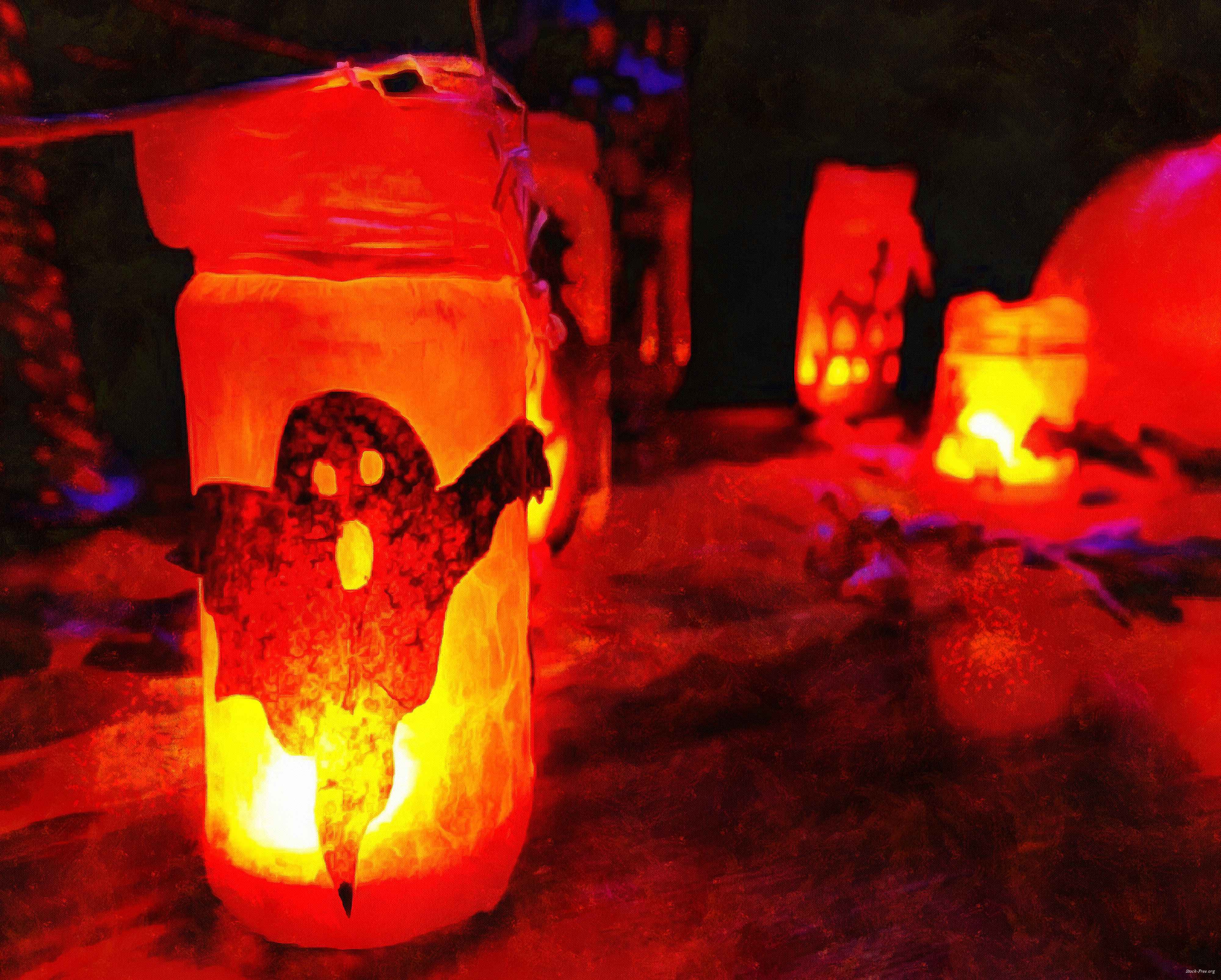 lanterns, lights, light, lamp, lantern, pumpkin, night, holiday, skull, halloween, - stock free images, public domain, free images, download images for free, public domain photos, free stock image