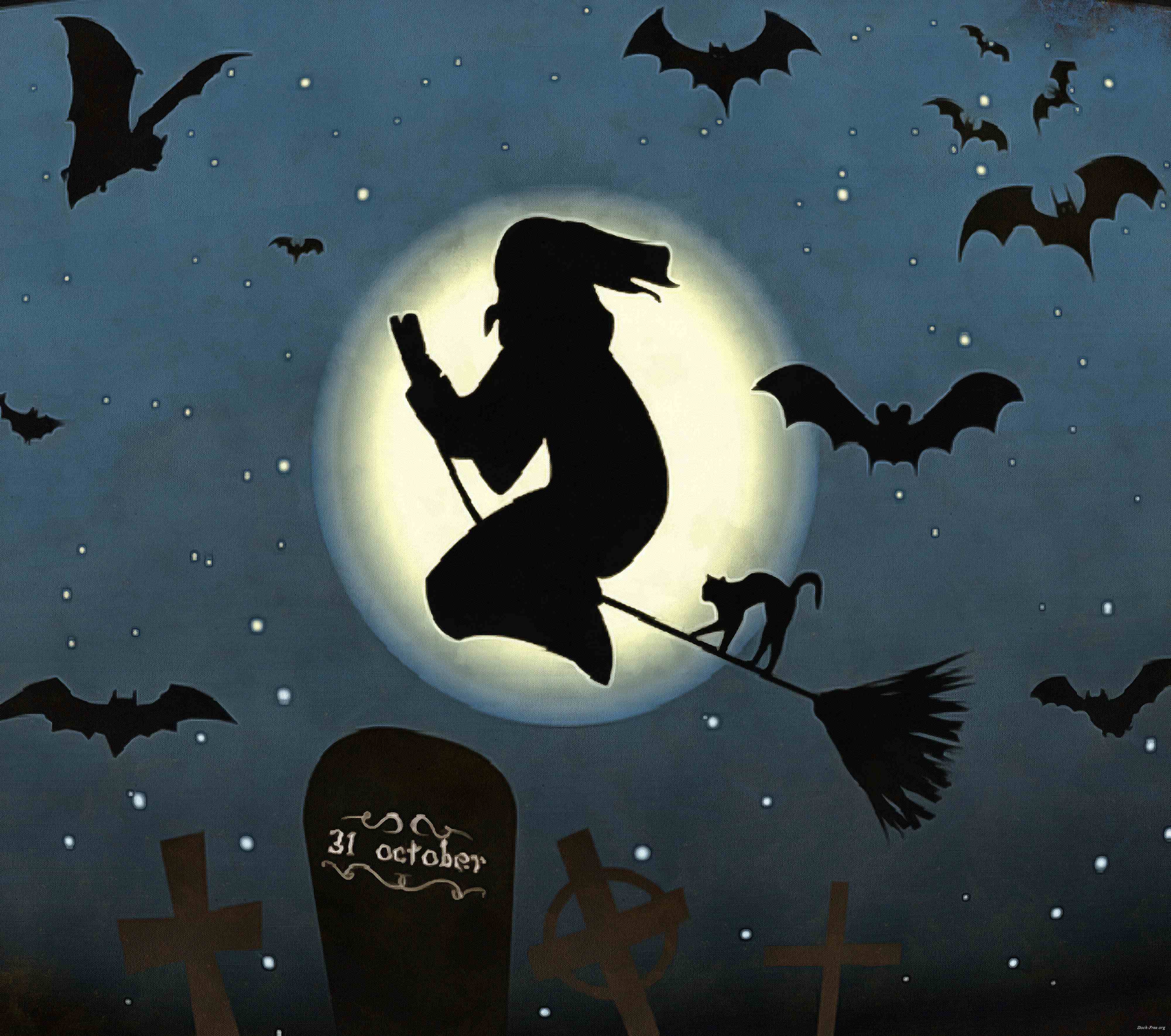 witch, magic, night, lady, moon, magic, hat, dark, spooky, halloween, -  stock free photos, public domain images, download free images, free stock images, public domain 