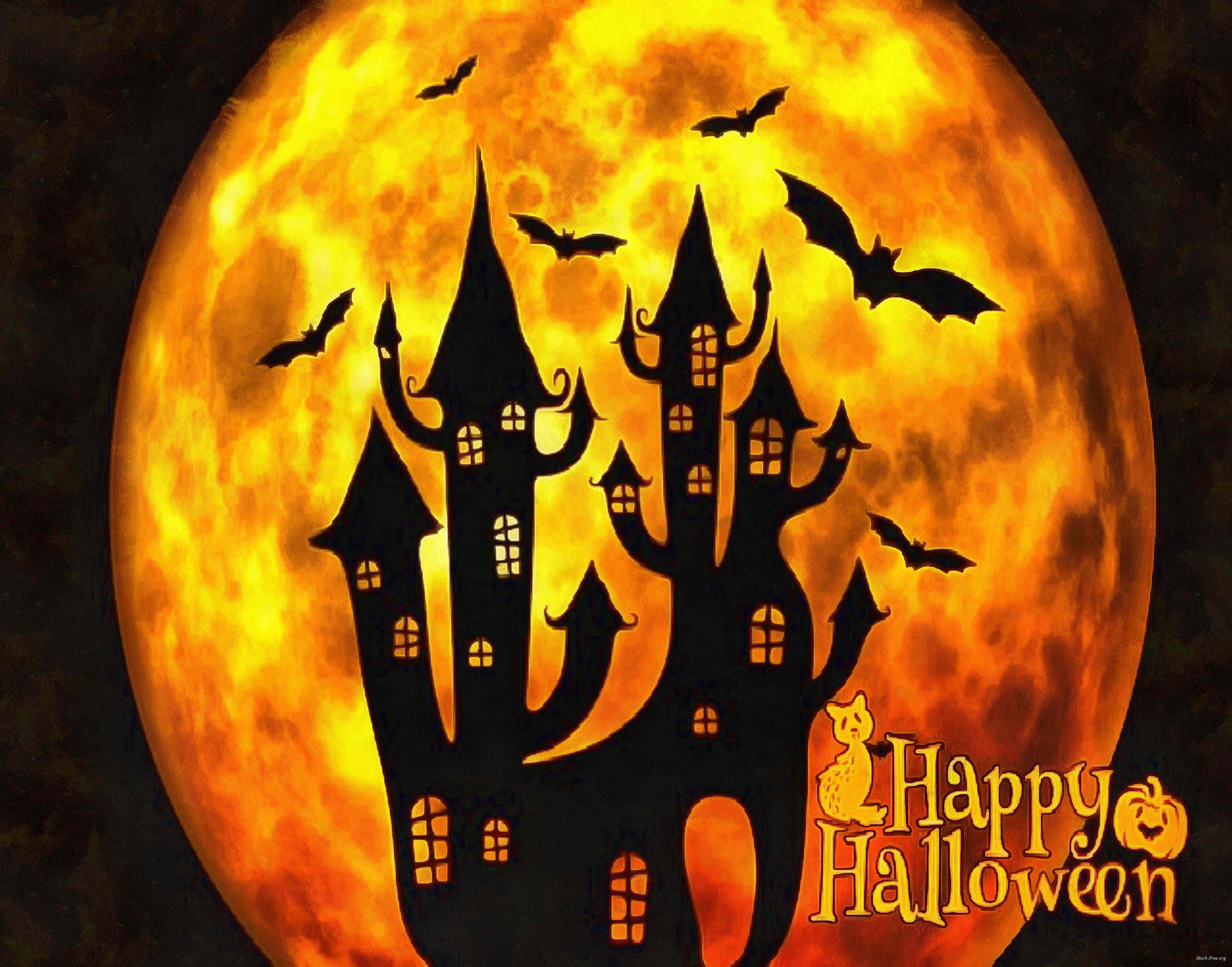 halloween, holiday, moon, happy halloveen, castle, spooky - halloween, free stock photos, public domain images, stock free images, download for free