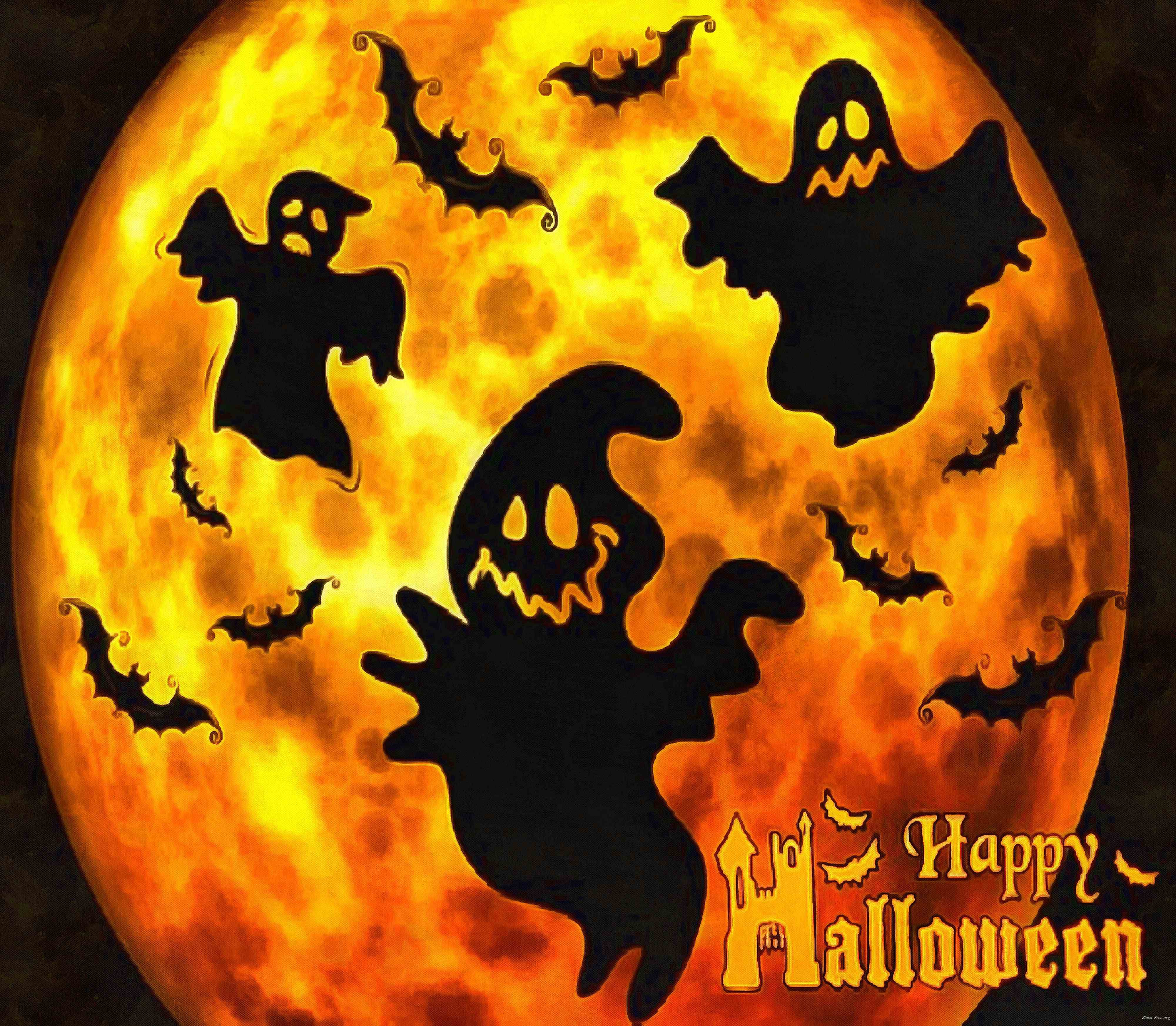 halloween, holiday, moon, happy halloveen, castle, spooky - halloween, free stock photos, public domain images, stock free images, download for free