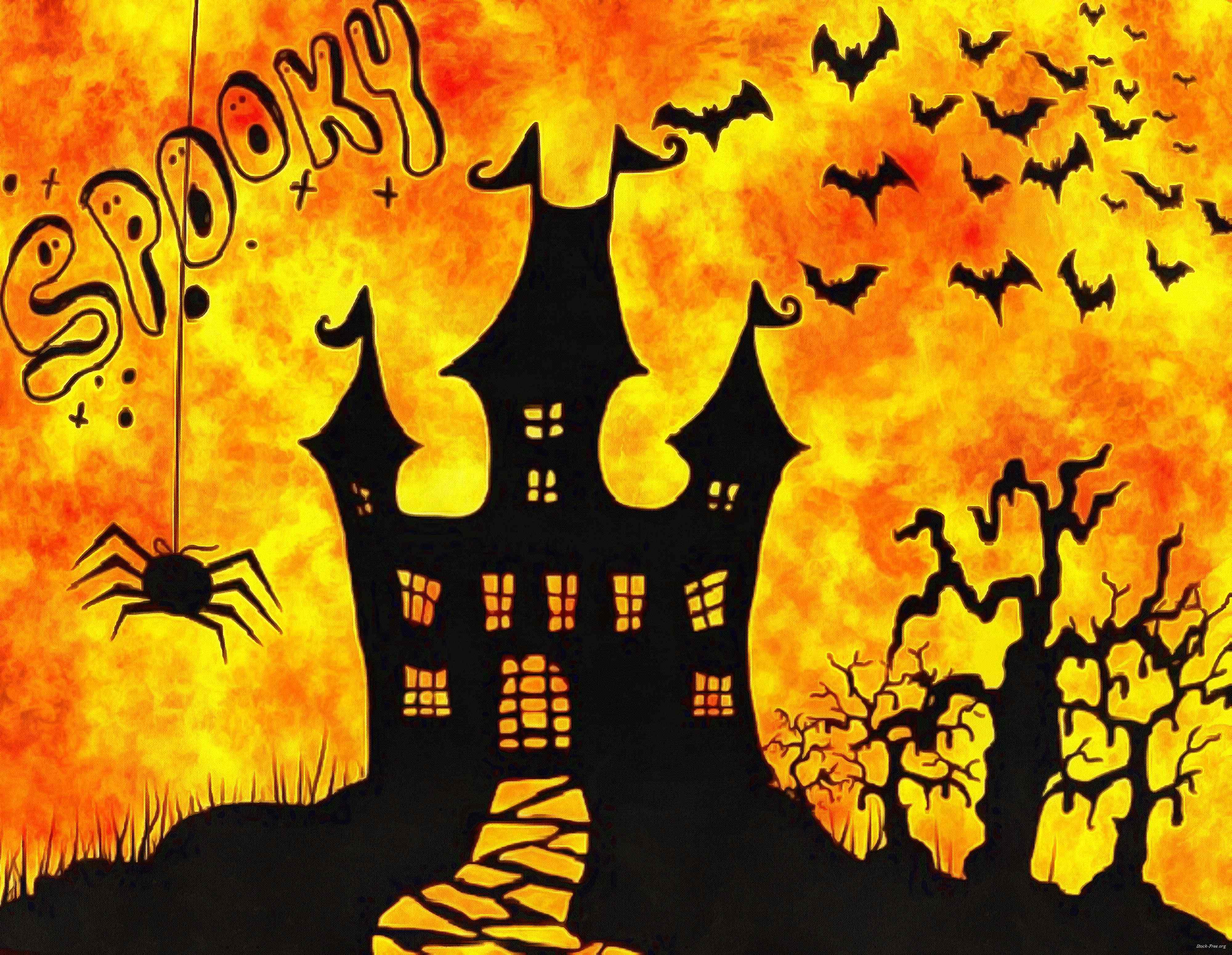 halloween, holiday, moon, happy halloveen, castle, spooky - halloween, free stock photos, public domain images, stock free images, download for free