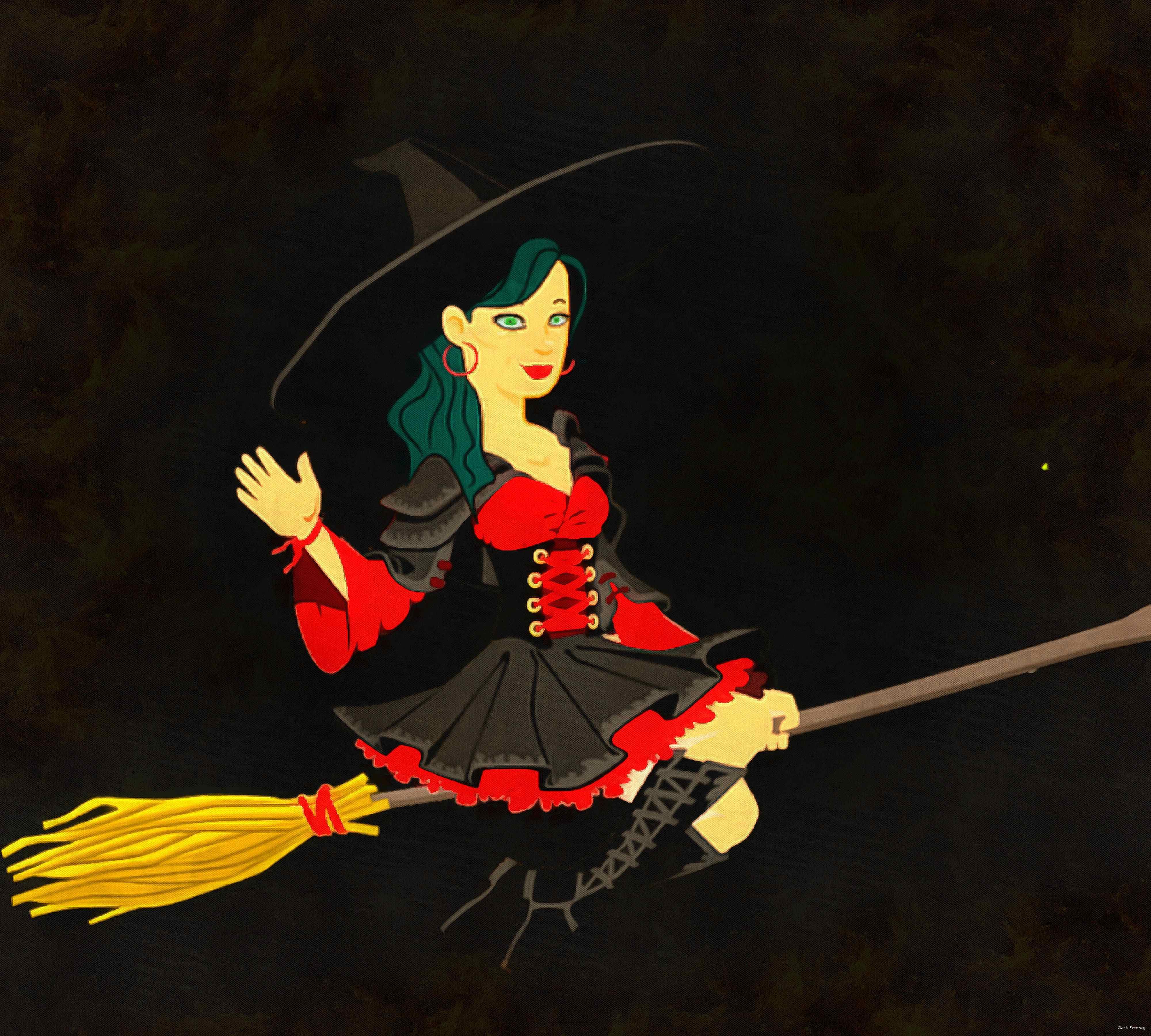 witch, magic, night, lady, moon, magic, hat, dark, spooky, halloween, -  stock free photos, public domain images, download free images, free stock images, public domain 