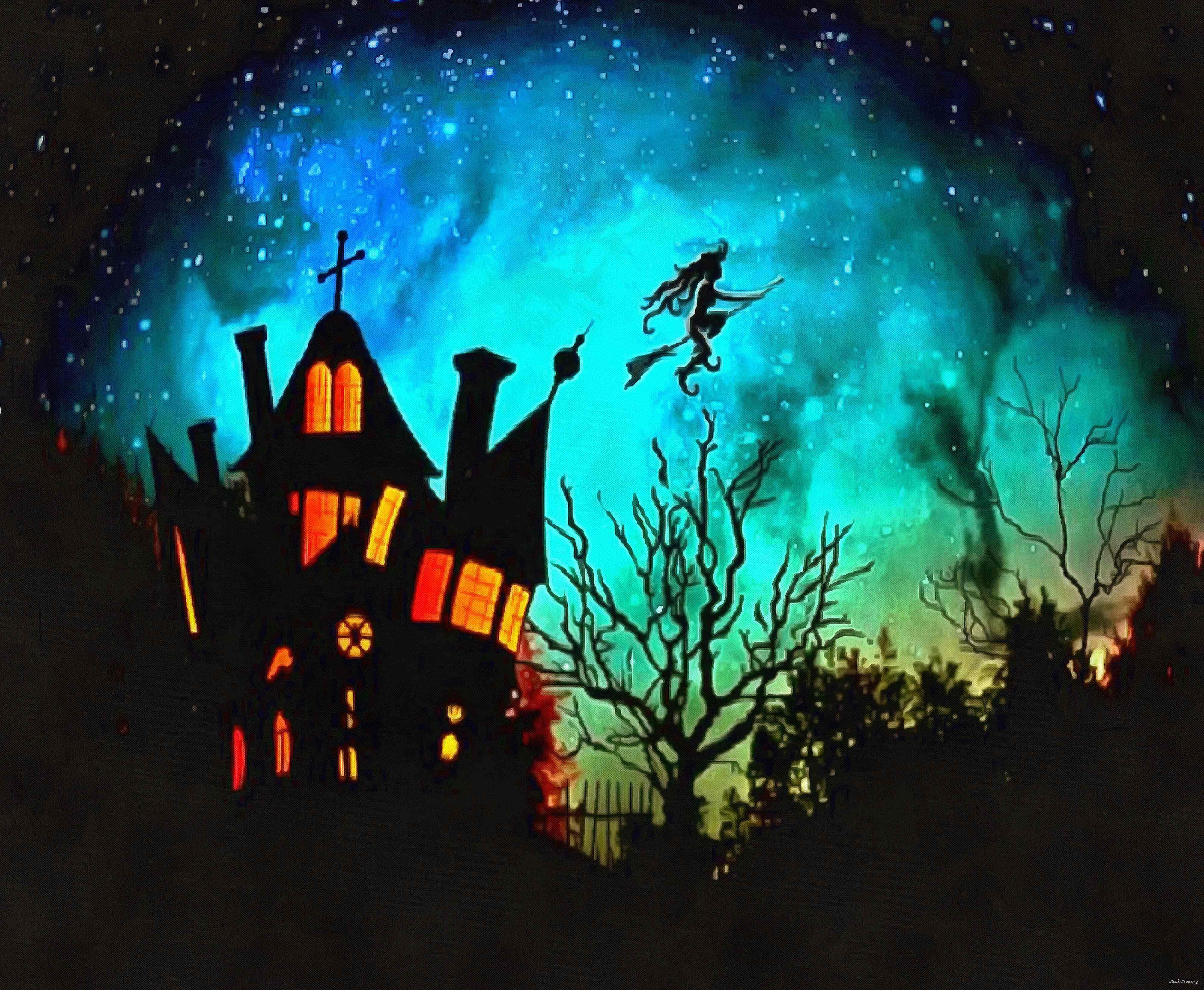 halloween, holiday, moon, happy halloveen, castle, spooky - halloween, free stock photos, public domain images, stock free images, download for free