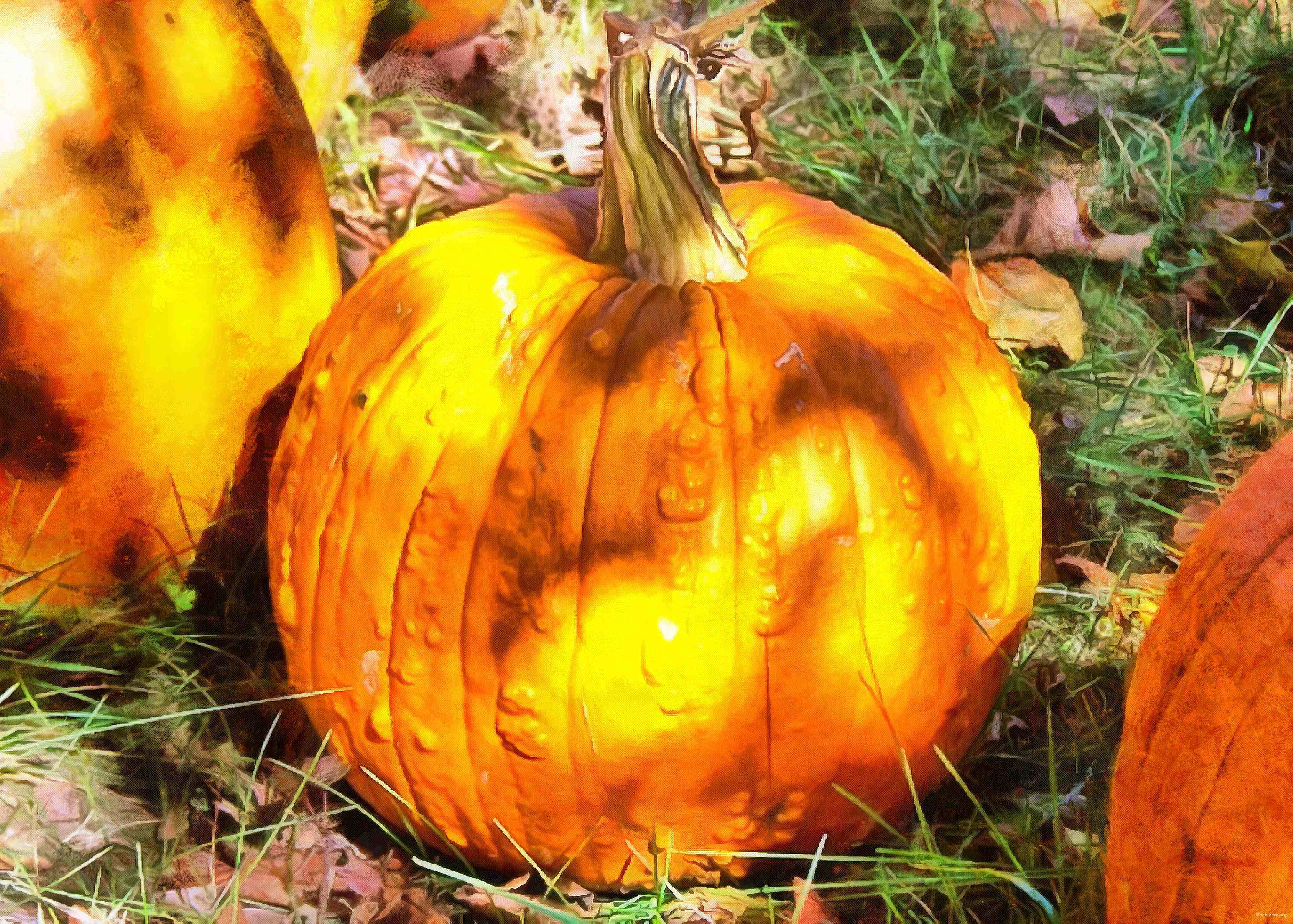 сelebration, pumpkin, holiday, lots of pumpkins, garden, spooky, halloween -  stock free photos, public domain images, download free images, free stock images, public domain