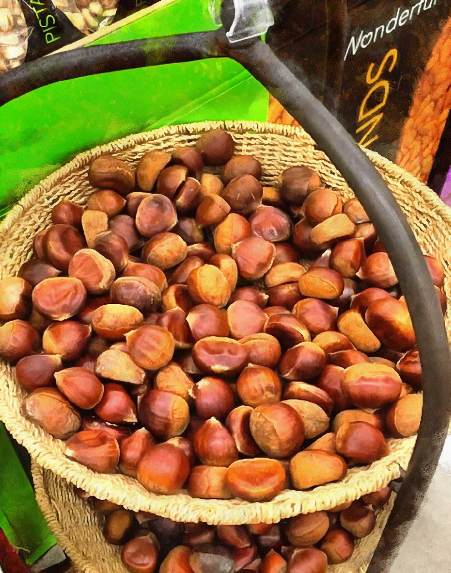 <br>chestnuts, chestnut bucket, holiday,