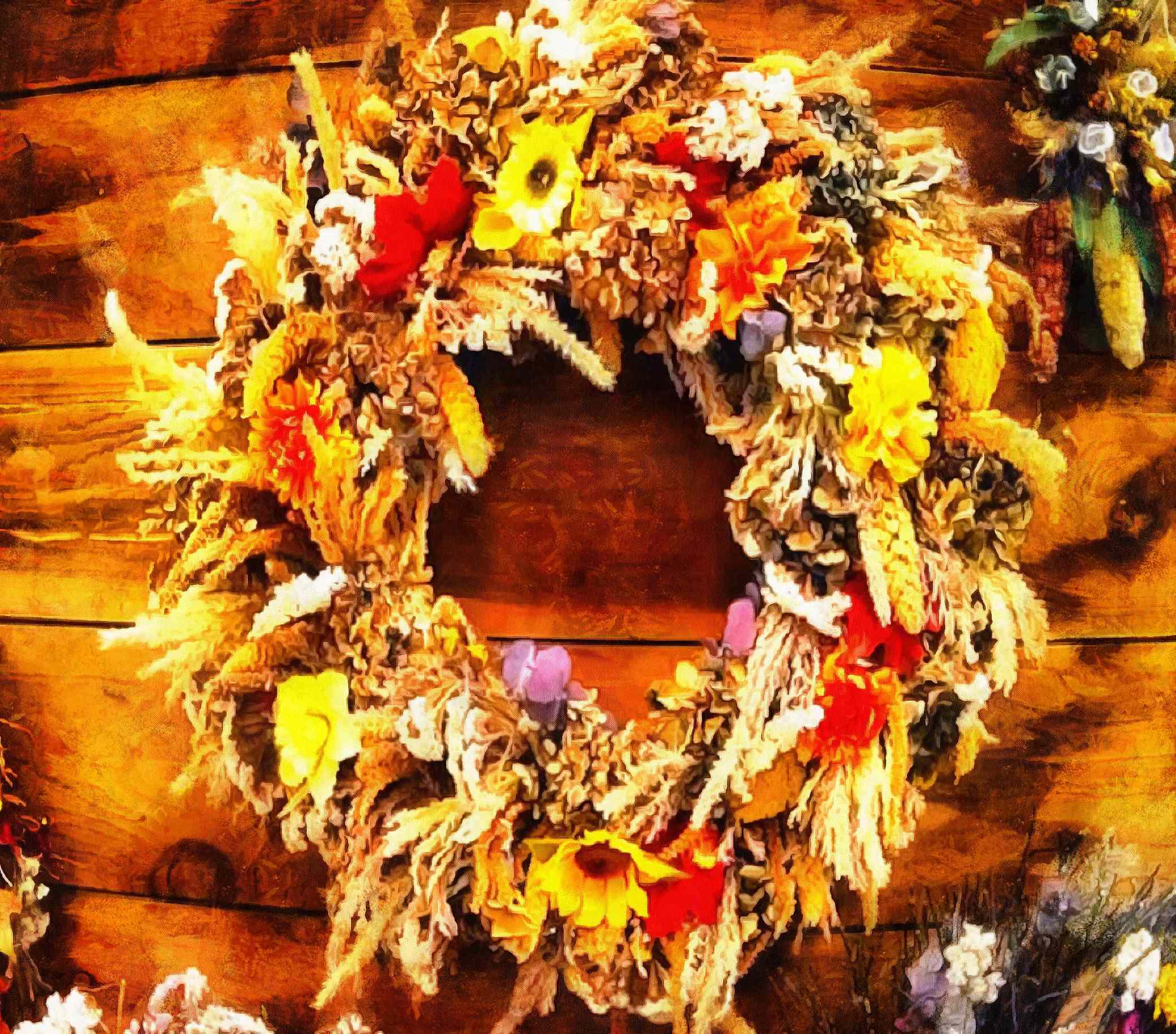 wreath, holiday, holiday wreath, a wreath of flowers,