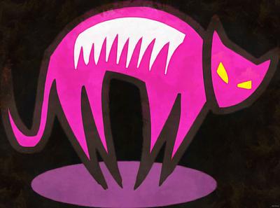 cat, kitten, furry, eyes, Purring, spooky, halloween,