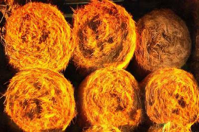 hay, haystack, storage of hay, autumn,