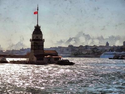  lighthouse, building, Strait, water, turkey, turkey country,