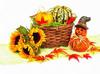 basket, pumpkins, holiday, smile, candle, Halloween pumpkin