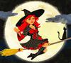 witch, magic, night, lady, moon, magic, hat, dark, spooky, halloween, -  stock free photos, public domain images, download free images, free stock images, public domain 