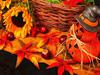 holiday basket, pumpkins, holiday, smile, candle, Halloween pumpkin