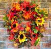 wreath, flowers, holiday wreath,